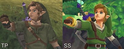 Wii「ゼルダの伝説 スカイウォードソード」（The Legend of Zelda Skyward Sword）、Wii、GC「ゼルダの伝説 トワイライトプリンセス」の比較