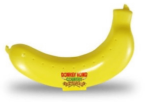 「ドンキーコング リターンズ」のバナナ型の入れ物