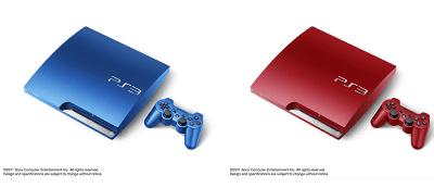 PS3 HDD 320GBの新色「スプラッシュ・ブルー」「スカーレット・レッド」